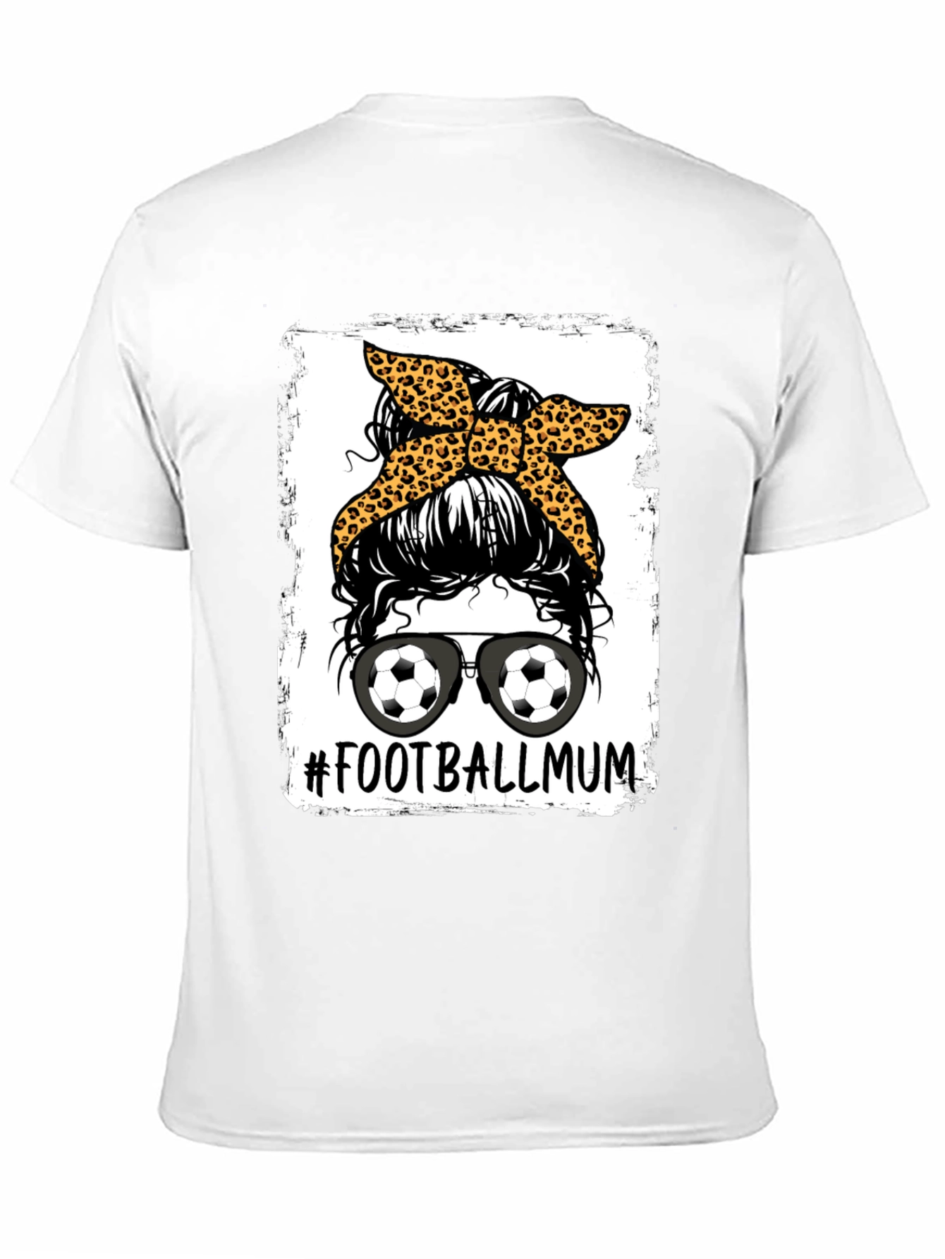 Football Mum Graphic Tee - Messy Bun Design