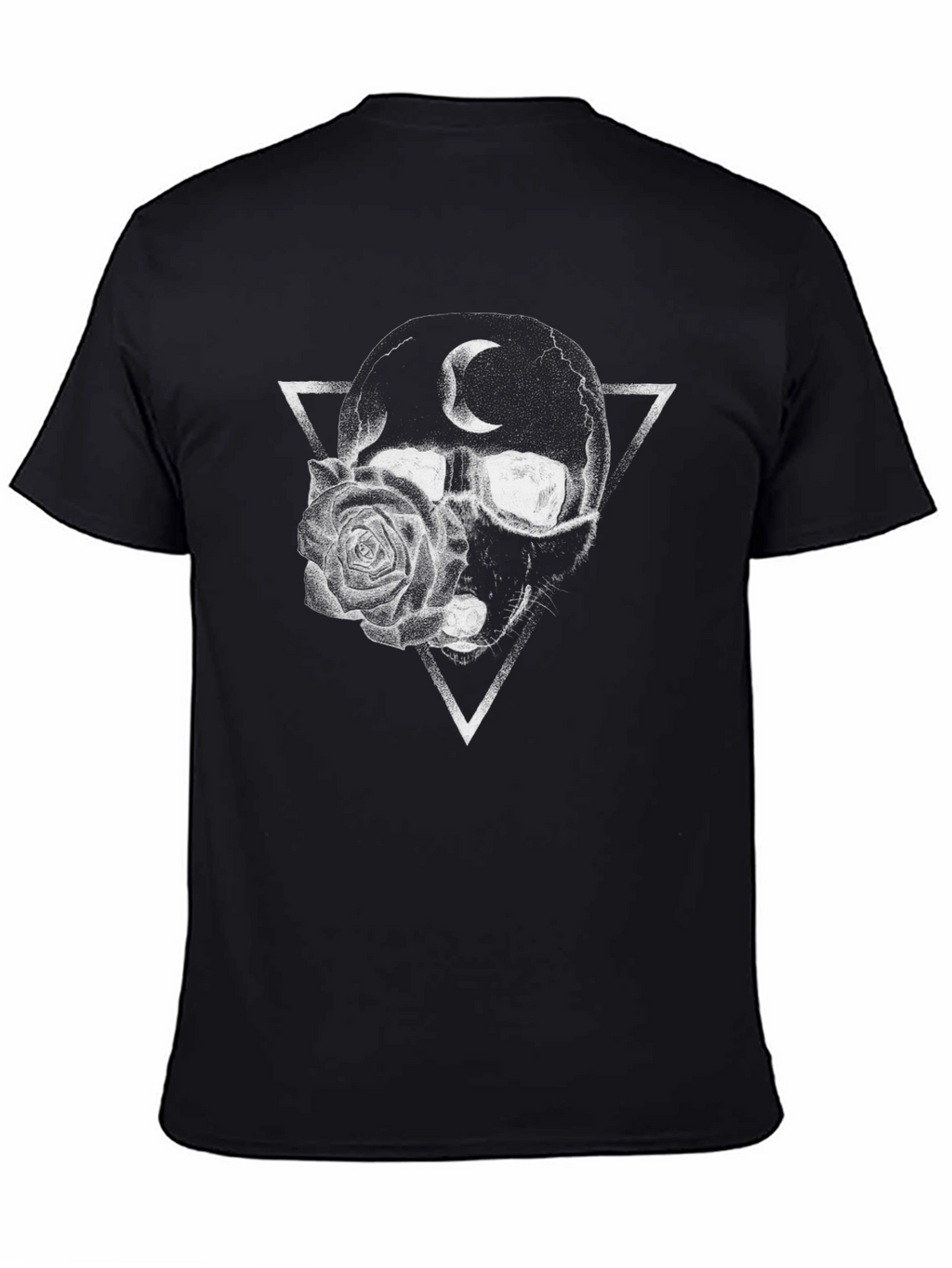 Skull & Rose Graphic Tee - Dark Aesthetic