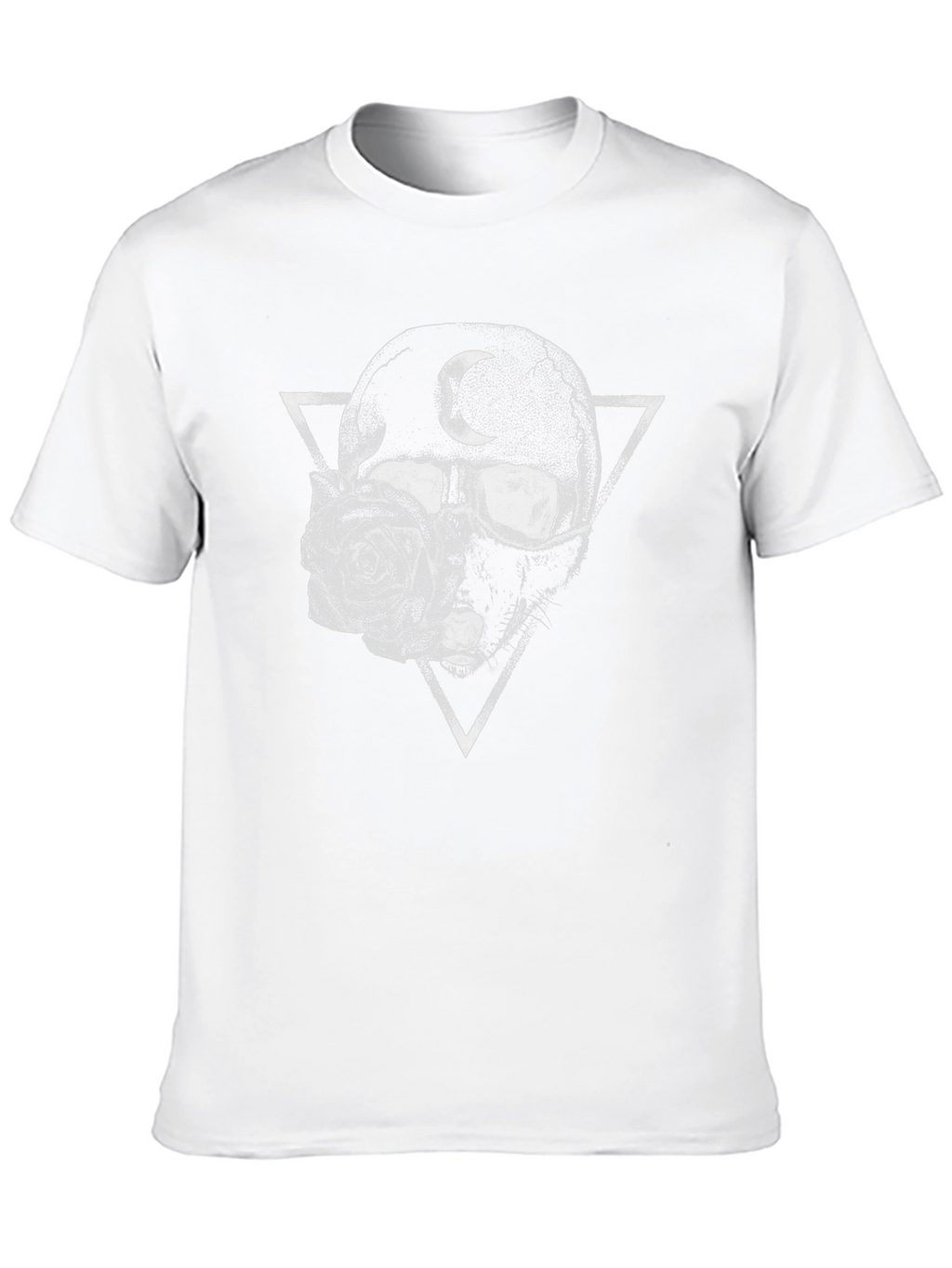 Skull & Rose Graphic Tee - Dark Aesthetic