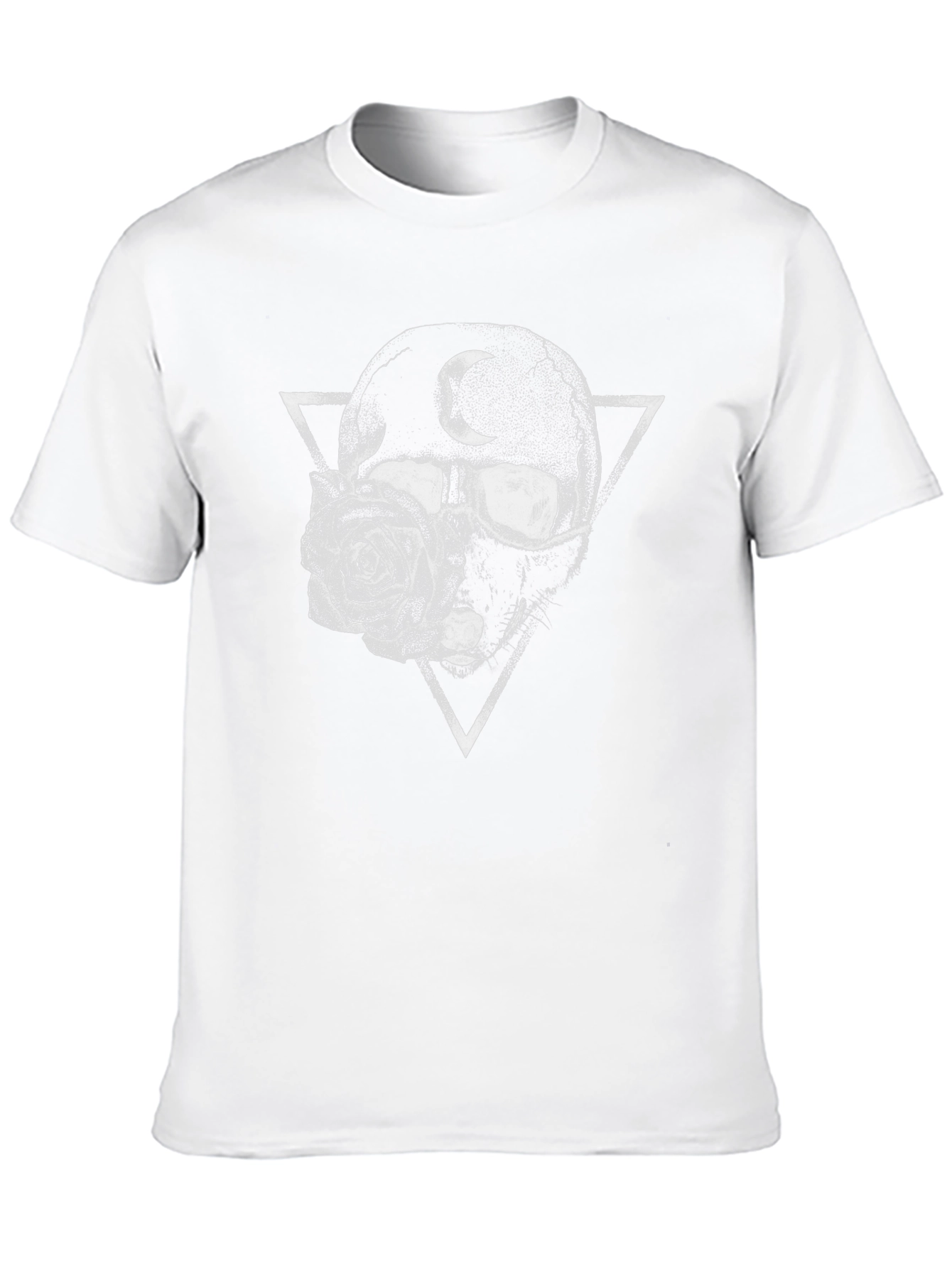Skull & Rose Graphic Tee - Dark Aesthetic
