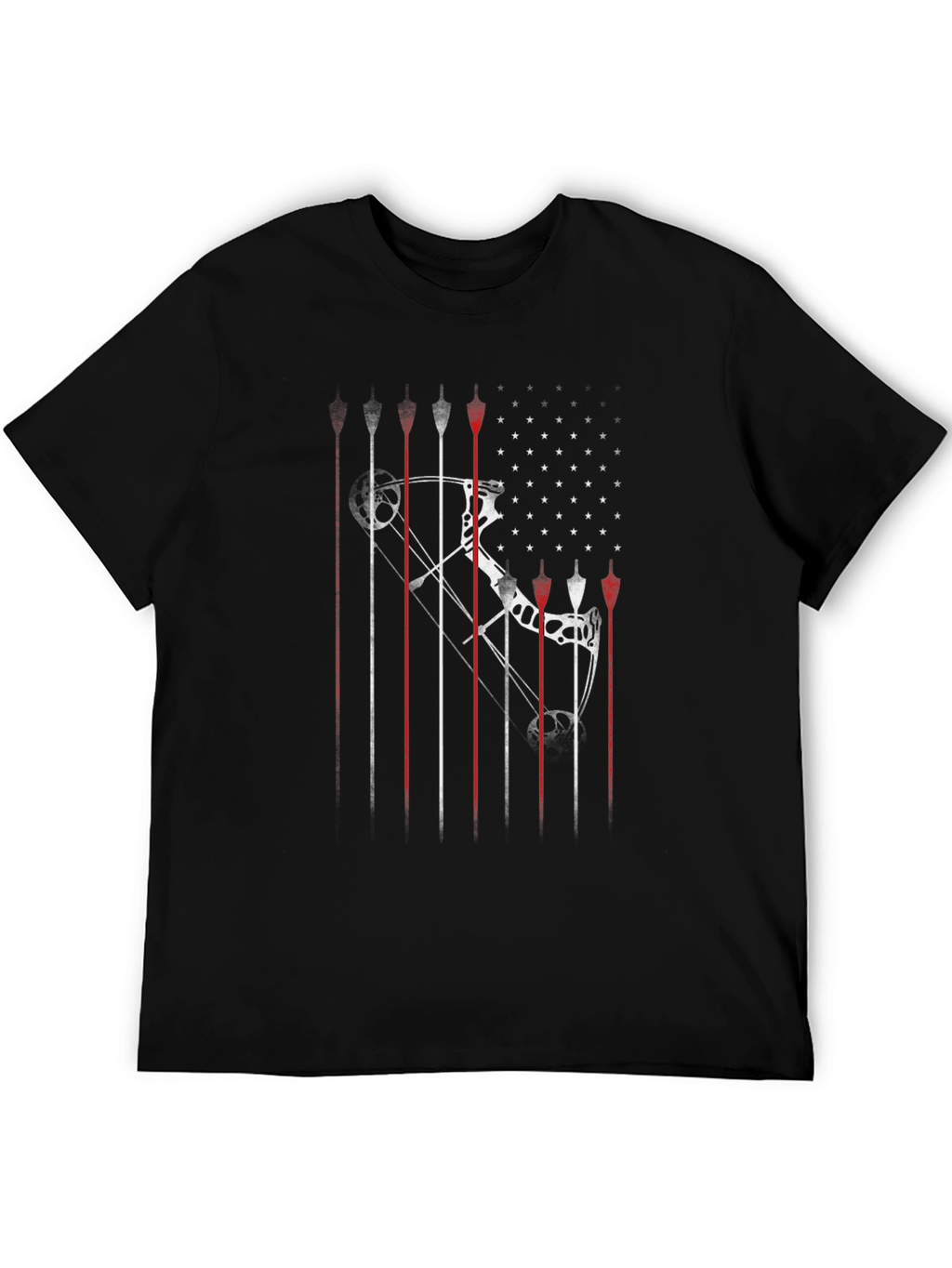Archery Bow & Arrow Graphic T-Shirt - Black