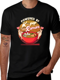 Powered by K-Pop and Ramen Black T-Shirt