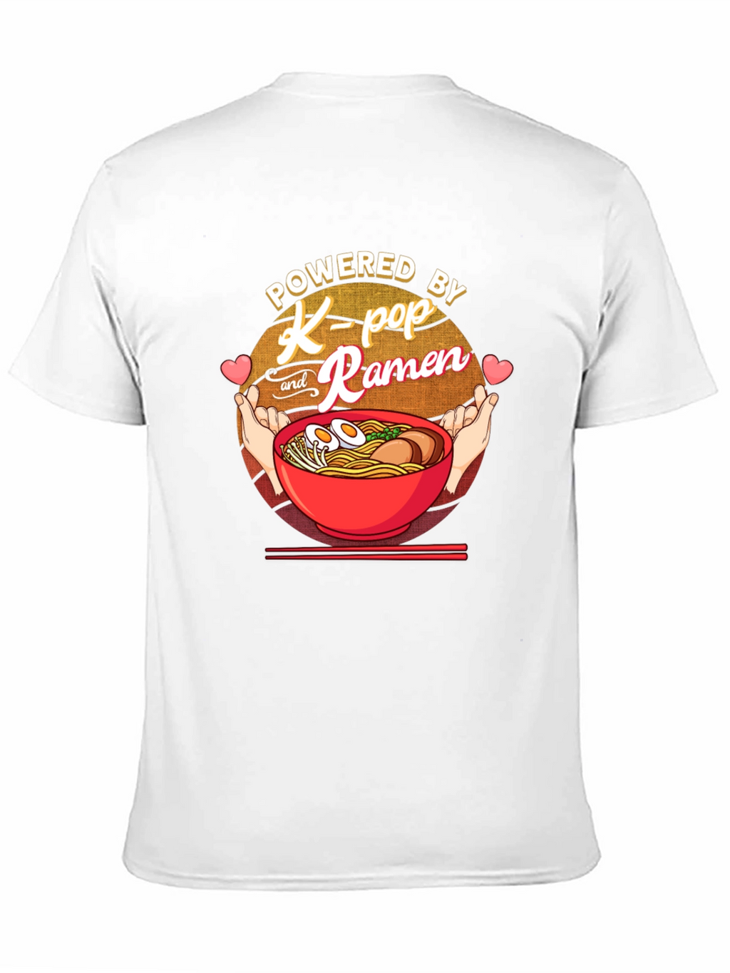 Powered by K-Pop and Ramen Black T-Shirt
