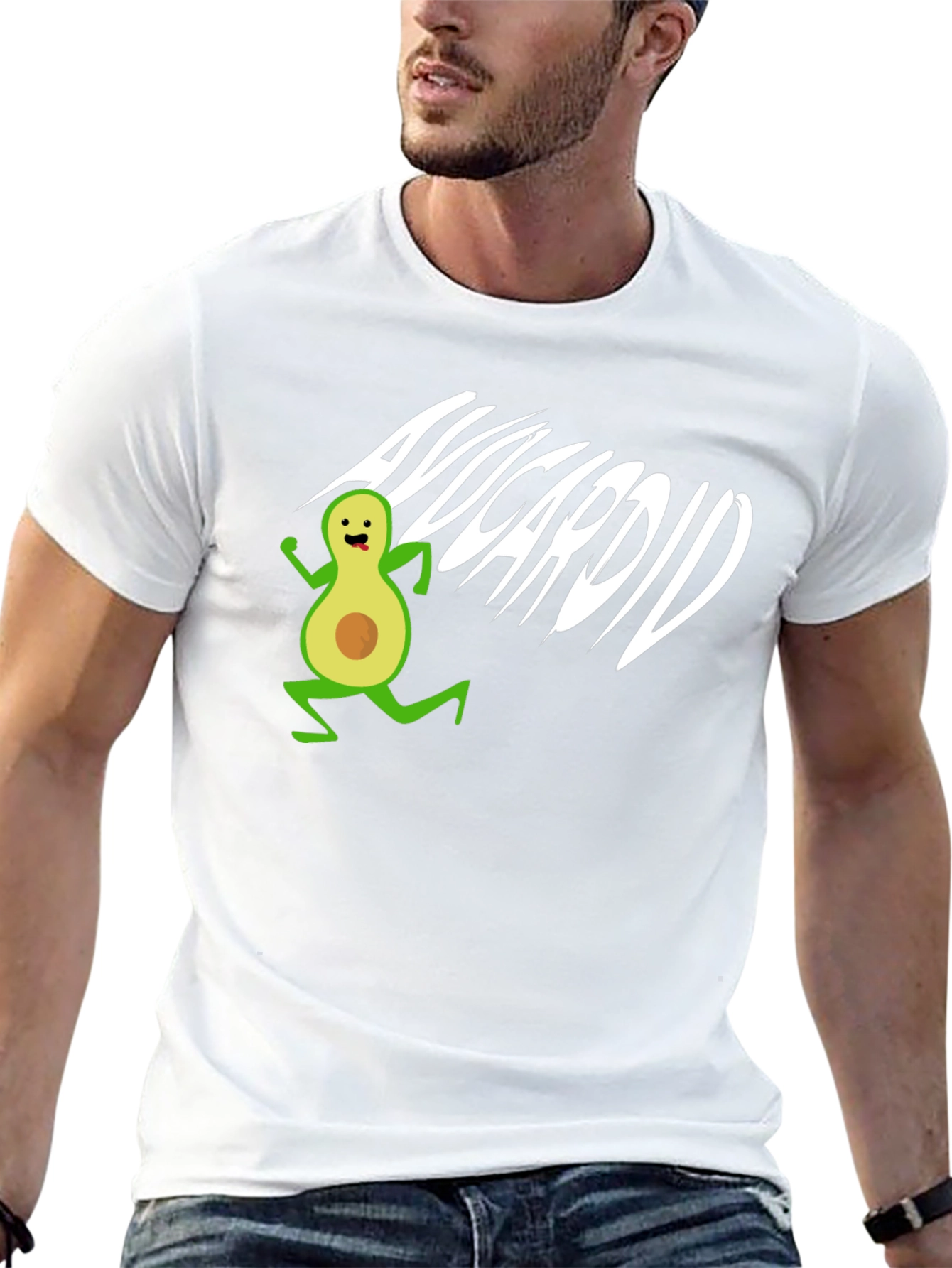Avocardio T-Shirt - Black Cotton Avocado Run Tee