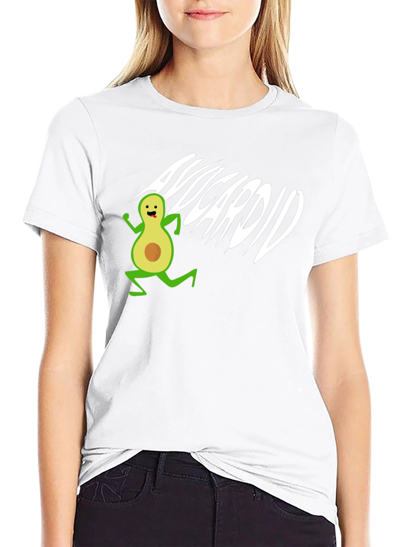 Avocardio T-Shirt - Black Cotton Avocado Run Tee