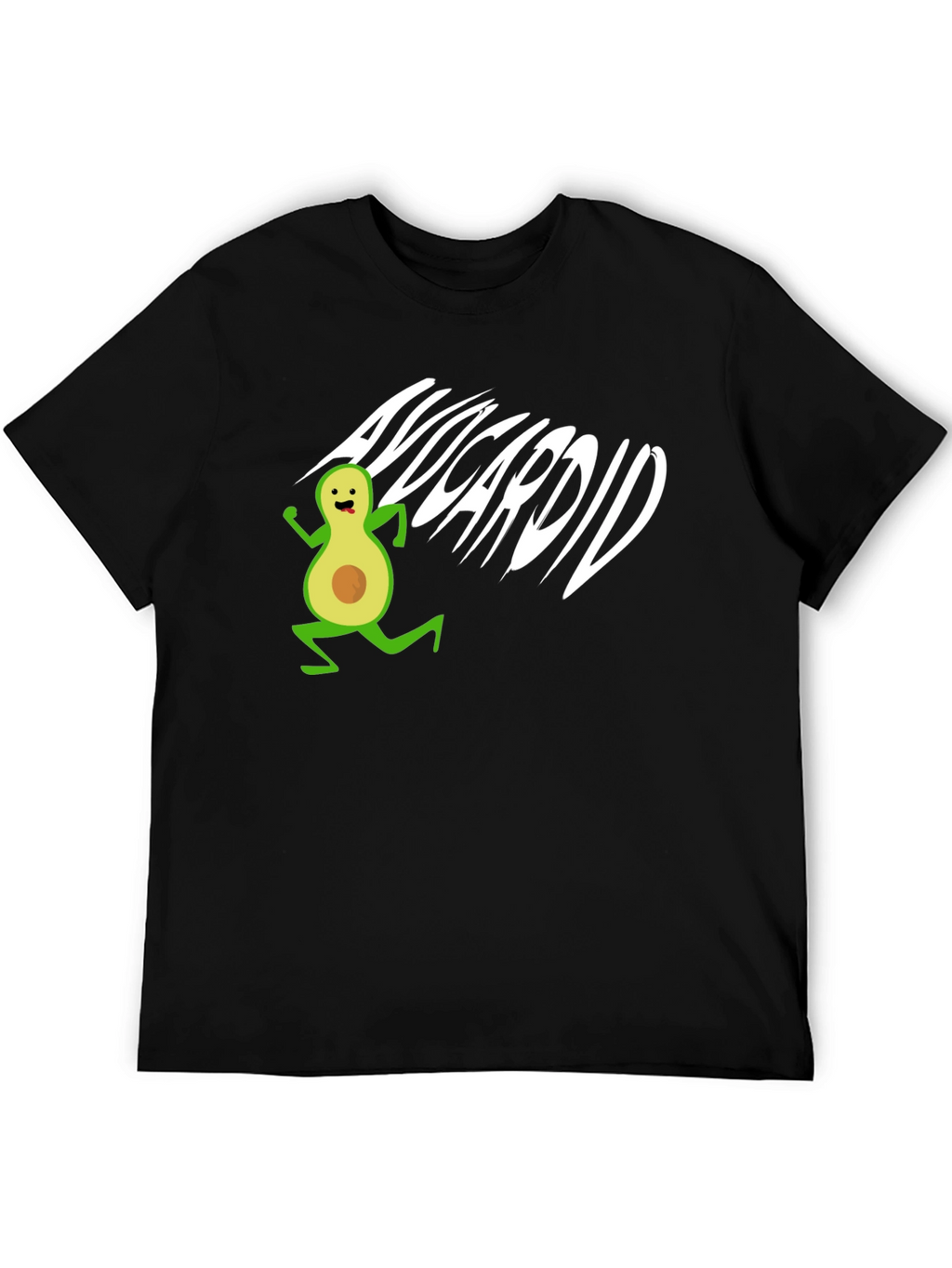 Avocardio T-Shirt - Black Cotton Avocado Run Tee
