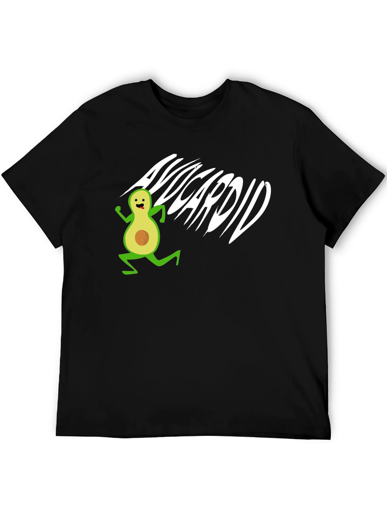 Avocardio T-Shirt - Black Cotton Avocado Run Tee