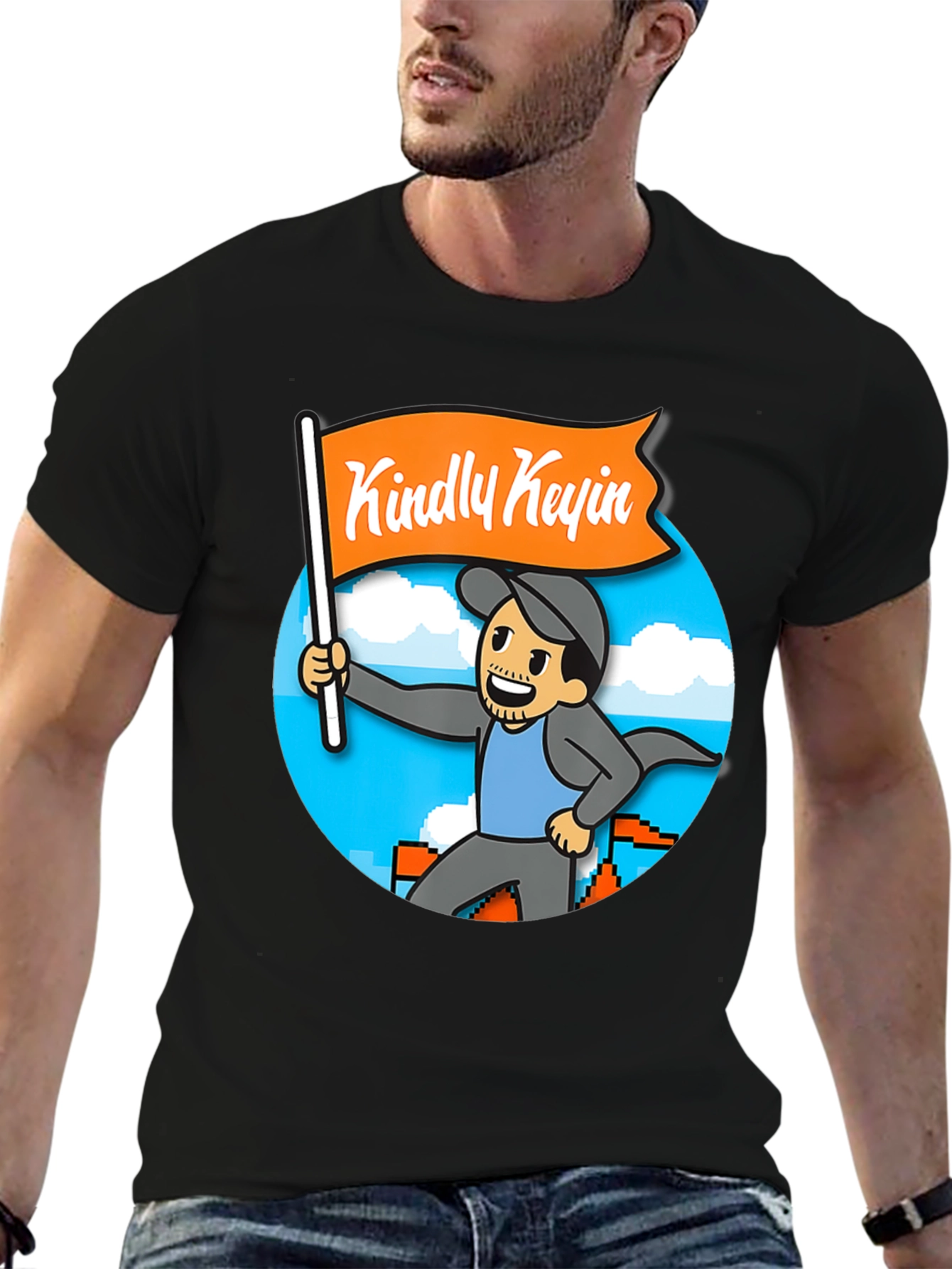 Kindly Kevin T-Shirt - Gamer Cartoon Style
