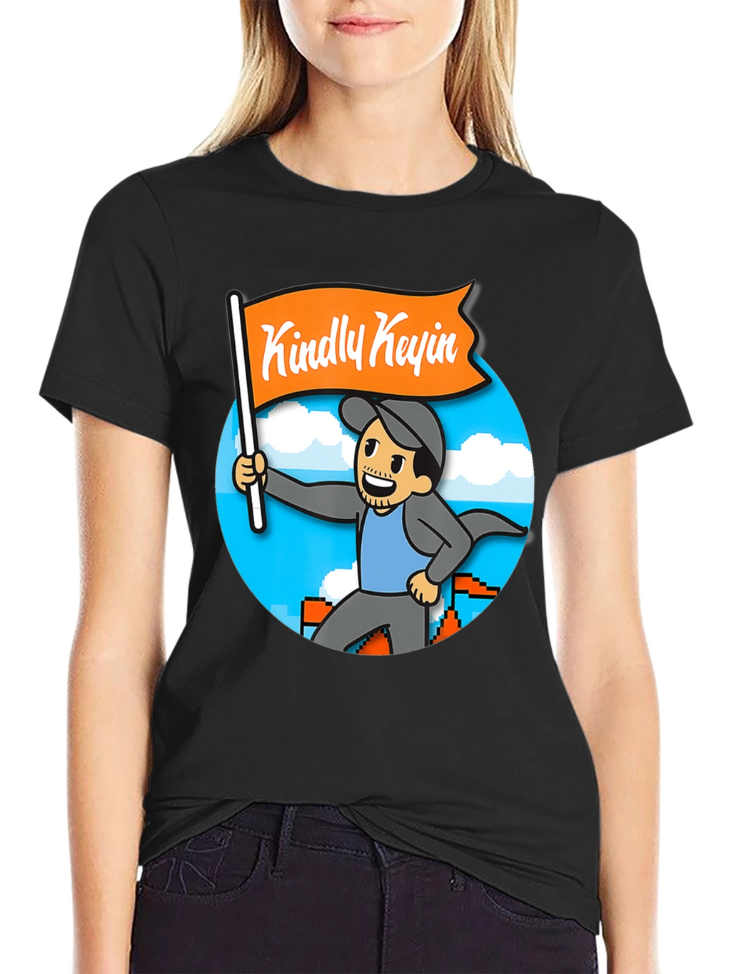 Kindly Kevin T-Shirt - Gamer Cartoon Style
