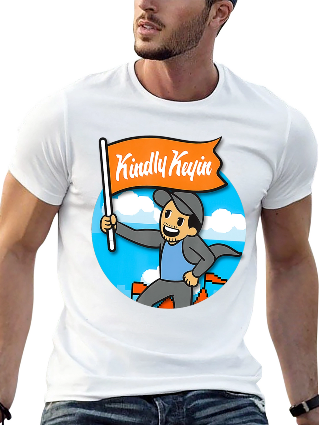 Kindly Kevin T-Shirt - Gamer Cartoon Style