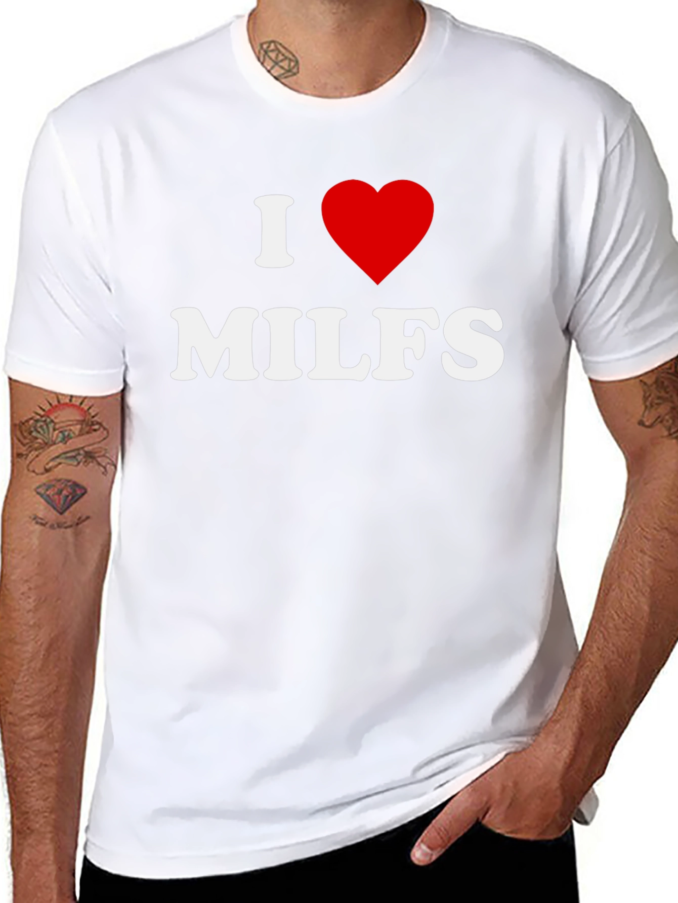 I Heart MILFS Graphic Tee - Black