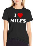 I Heart MILFS Graphic Tee - Black