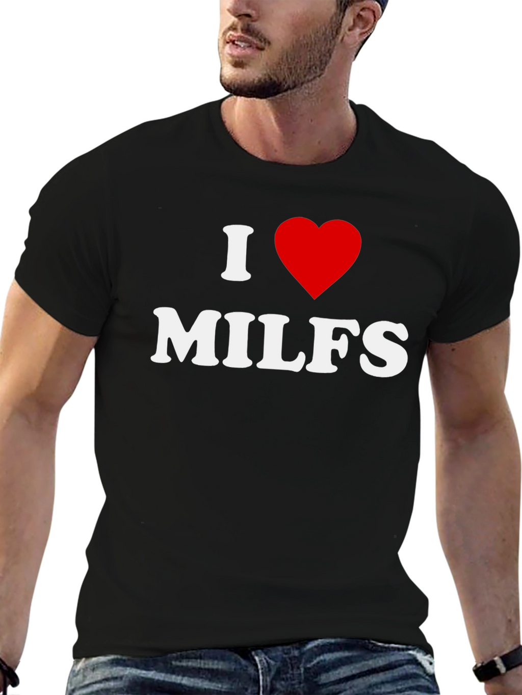 I Heart MILFS Graphic Tee - Black