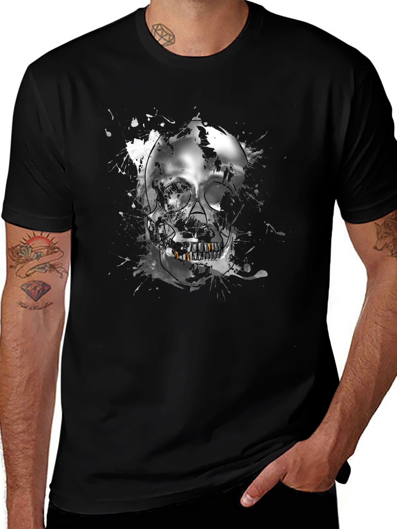 Skull Graphic T-Shirt - Edgy Streetwear Tee