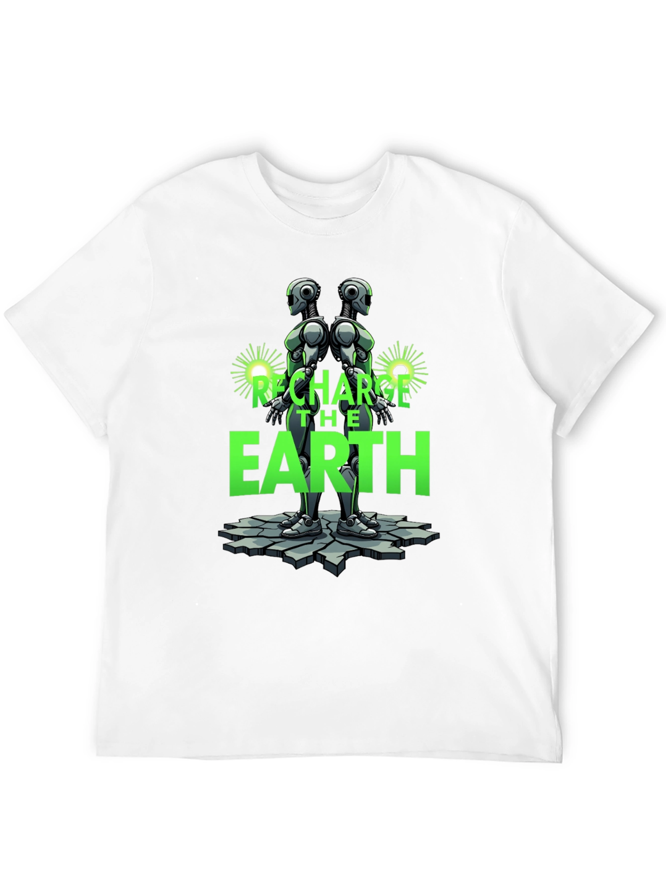 Recharge the Earth Graphic T-Shirt - Eco-Friendly Design