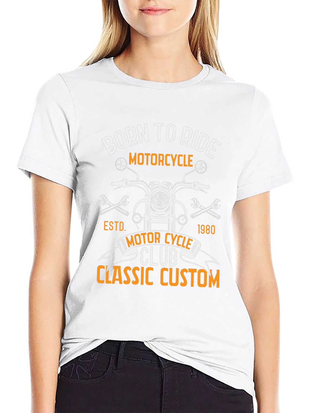 Born To Ride Motorcycle Classic Custom T-Shirt