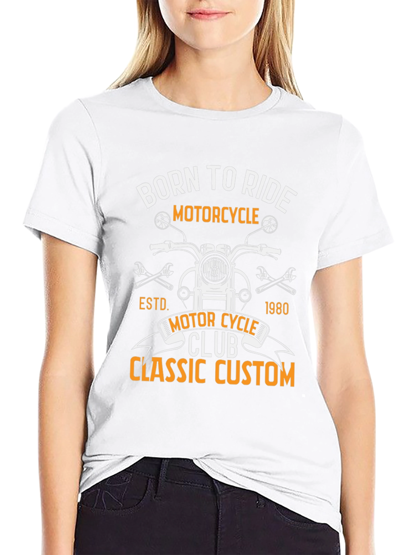 Born To Ride Motorcycle Classic Custom T-Shirt