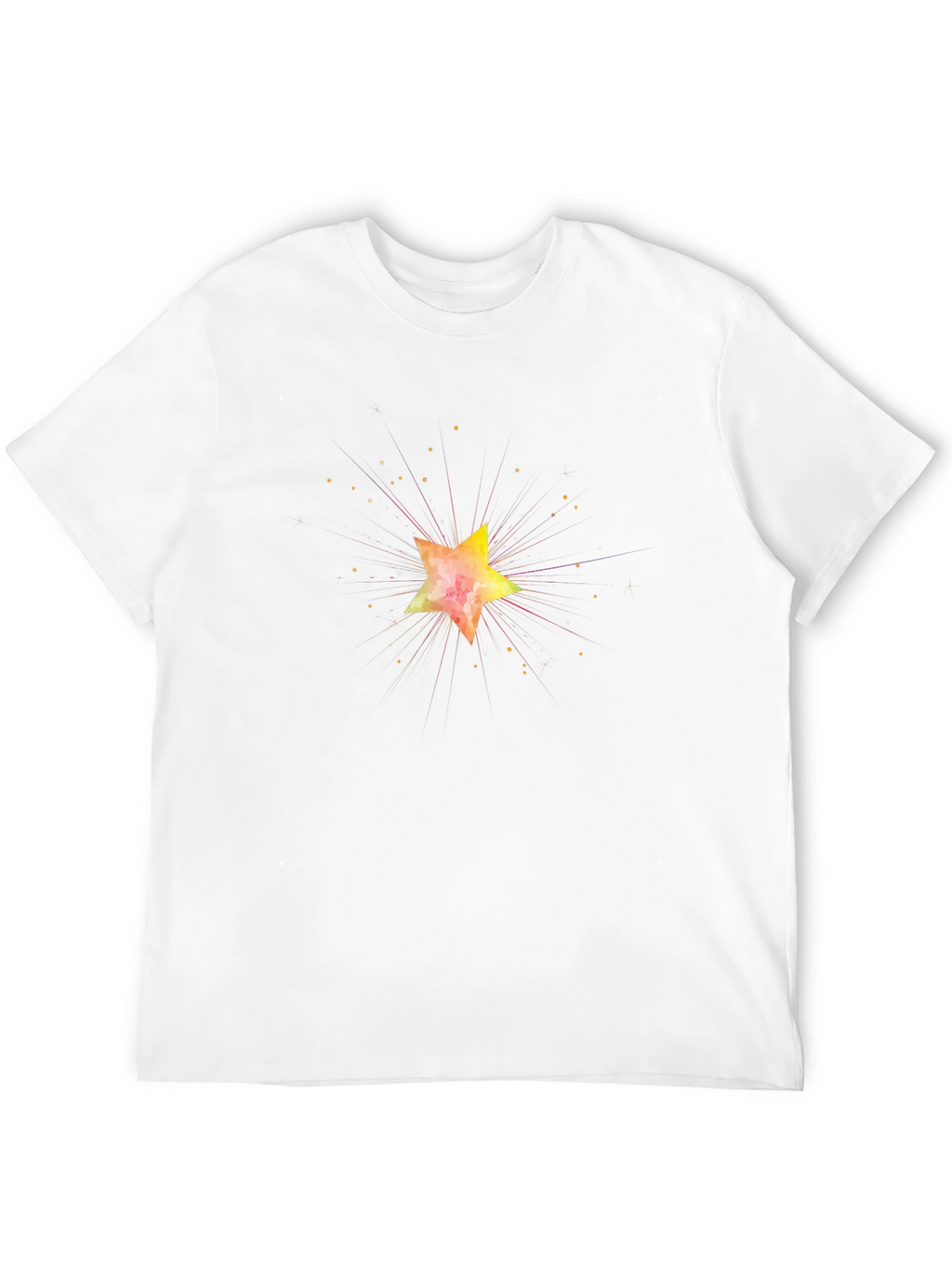Star Graphic Black T-Shirt for Men