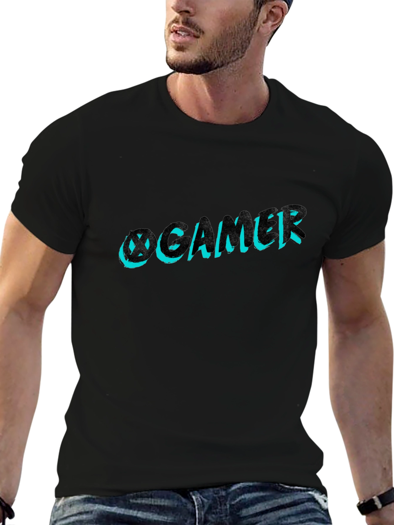 Cool Gamer Graphic T-Shirt - Black Casual Tee