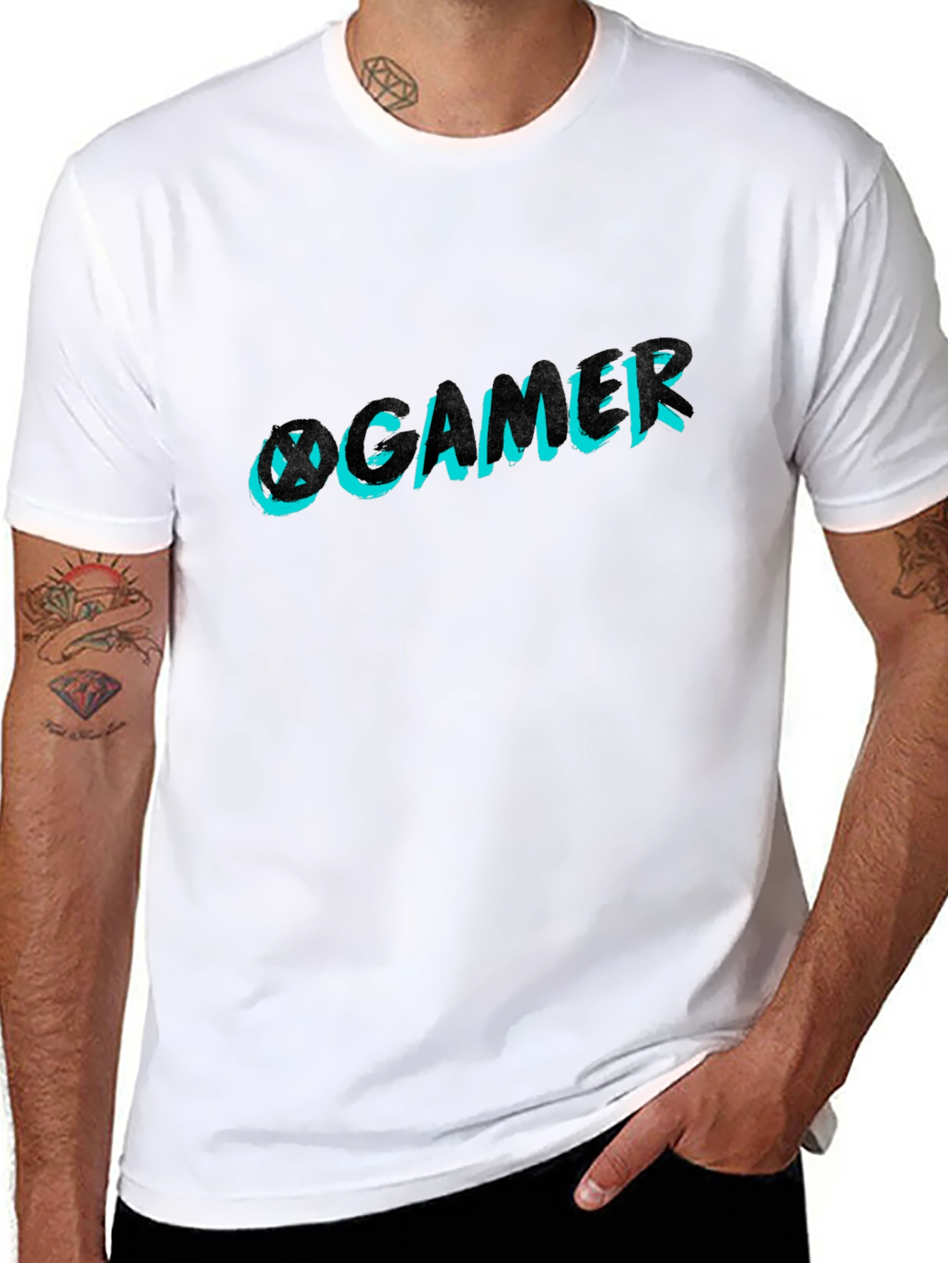 Cool Gamer Graphic T-Shirt - Black Casual Tee