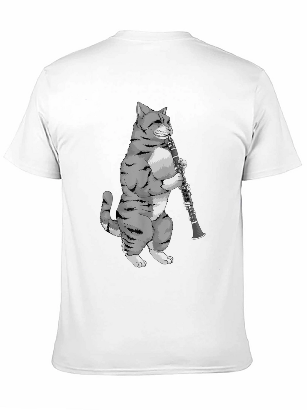 Cat Playing Clarinet T-Shirt - Unique Music Lover Tee