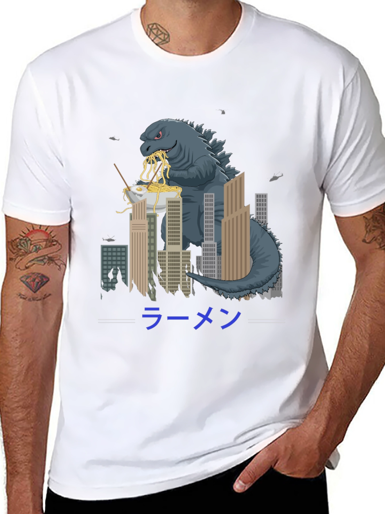 Godzilla Ramen Graphic T-Shirt