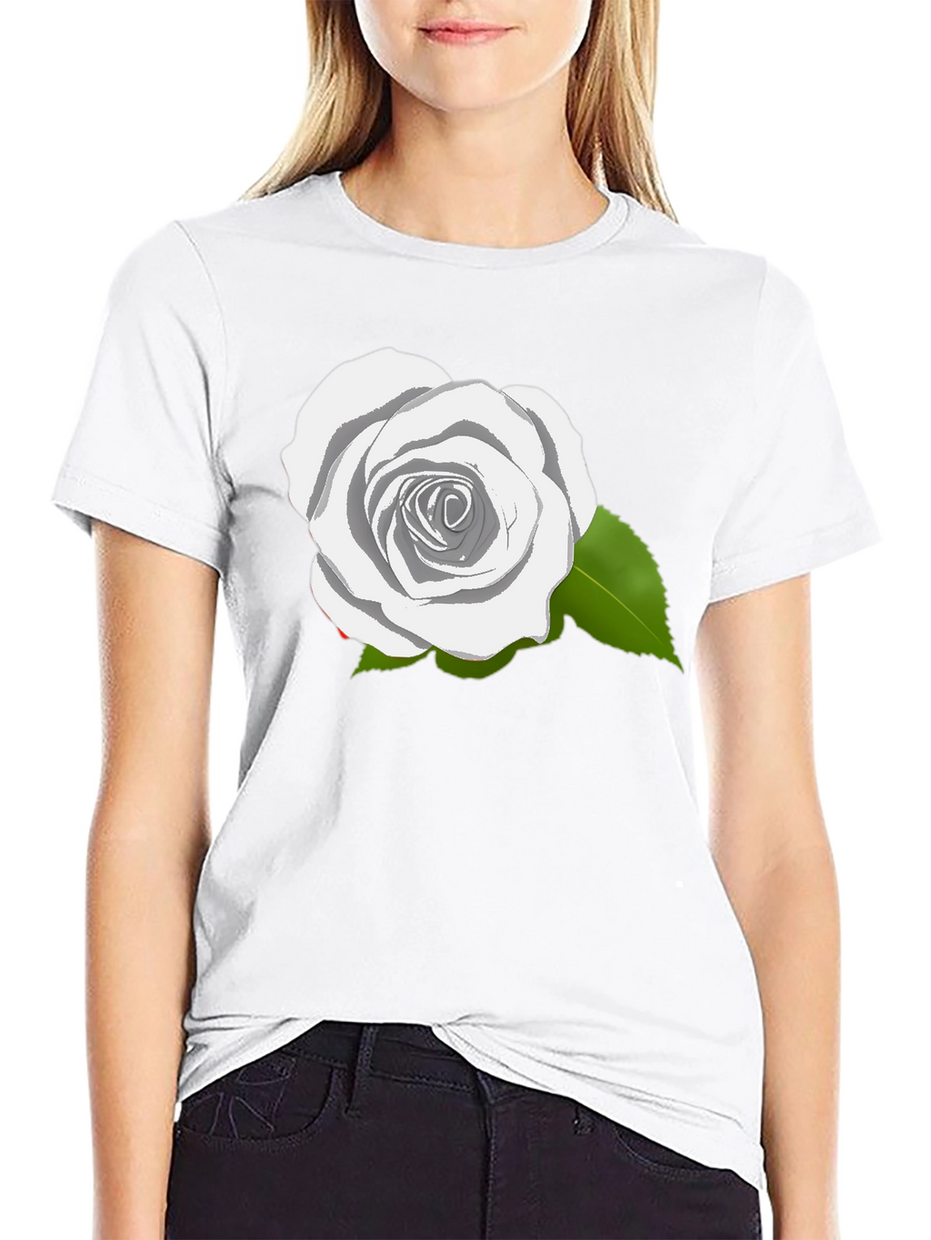 Rose Graphic T-Shirt - Elegant Floral Design