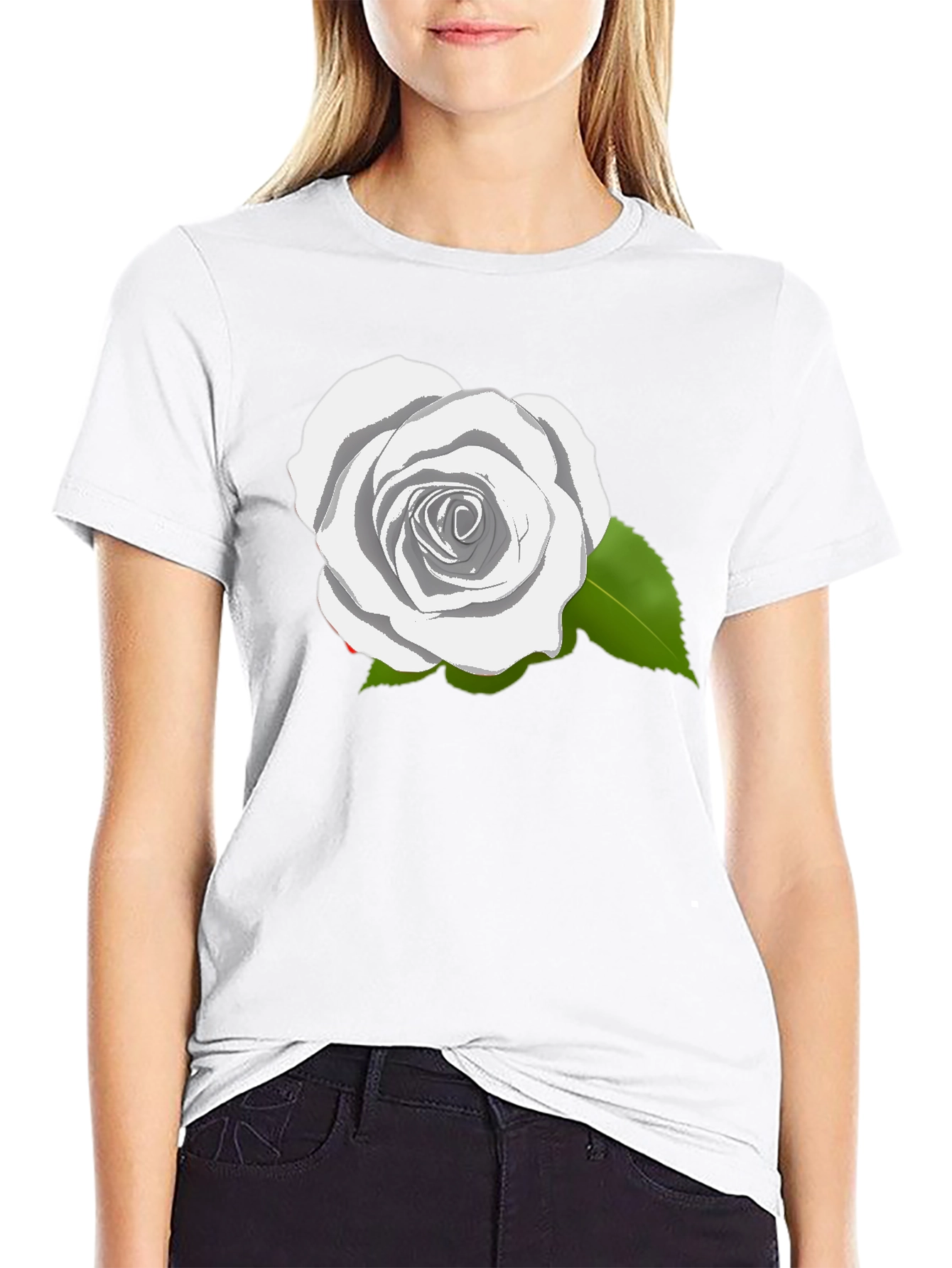 Rose Graphic T-Shirt - Elegant Floral Design