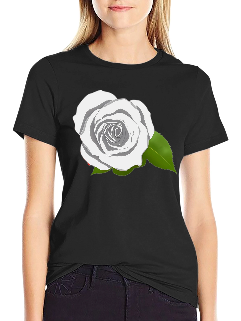 Rose Graphic T-Shirt - Elegant Floral Design