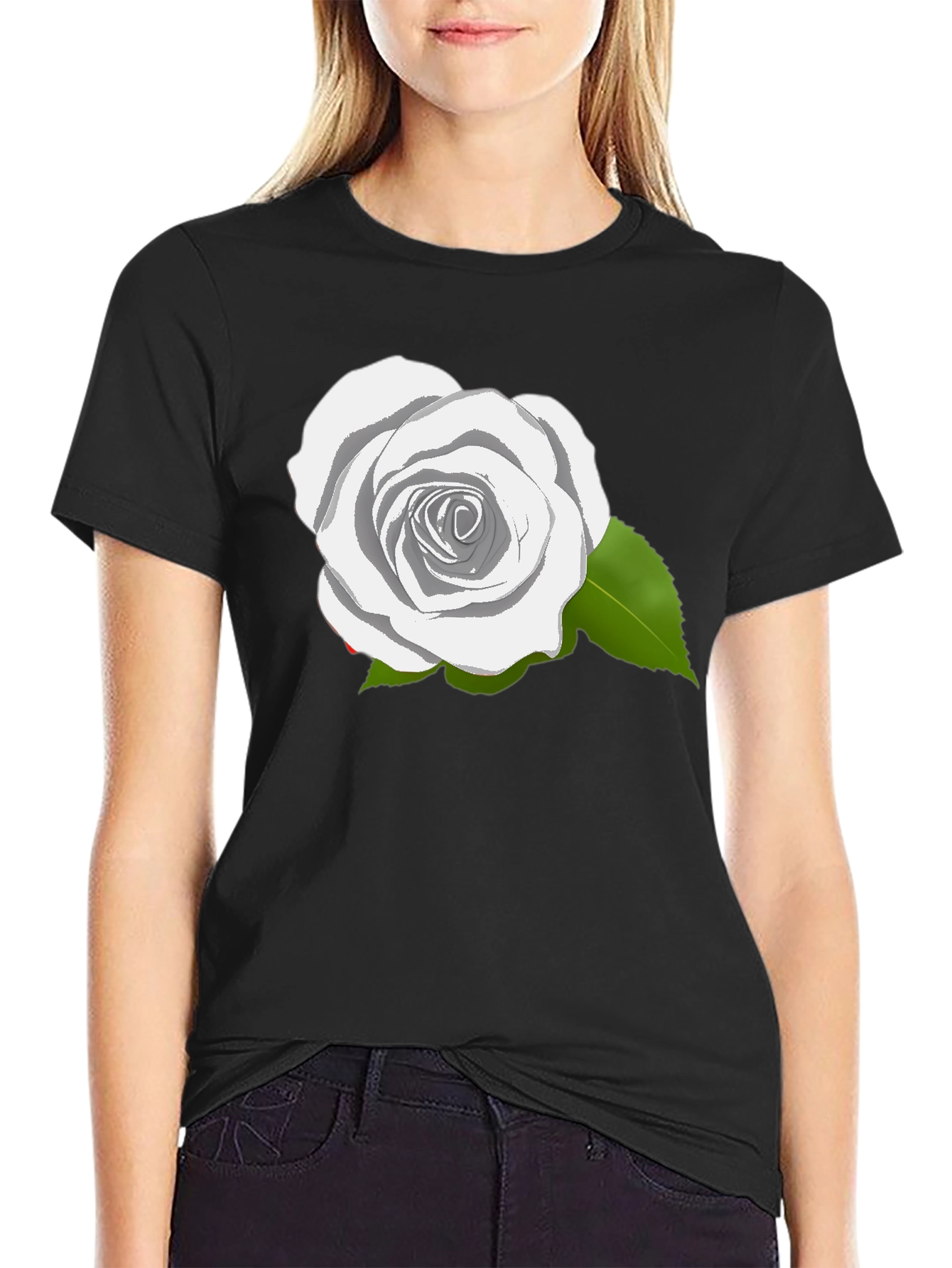 Rose Graphic T-Shirt - Elegant Floral Design