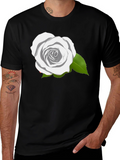 Rose Graphic T-Shirt - Elegant Floral Design