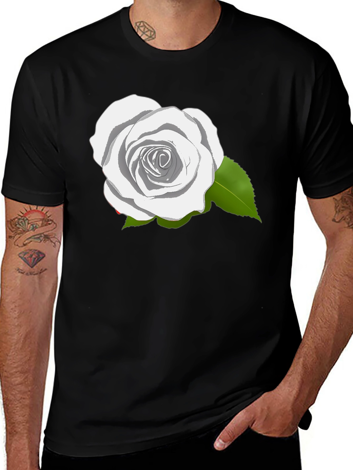 Rose Graphic T-Shirt - Elegant Floral Design