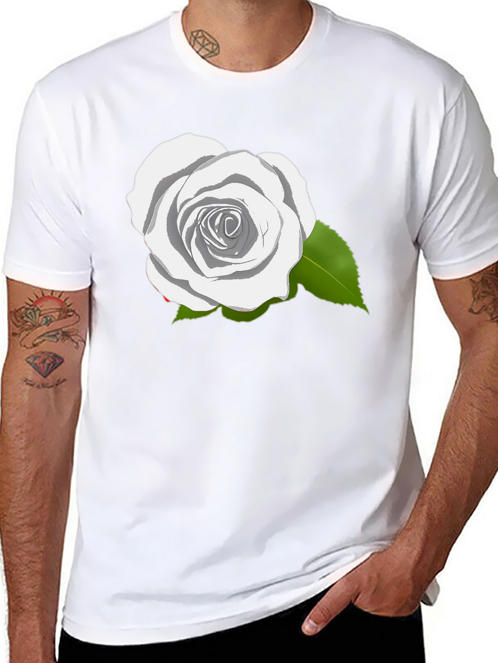Rose Graphic T-Shirt - Elegant Floral Design