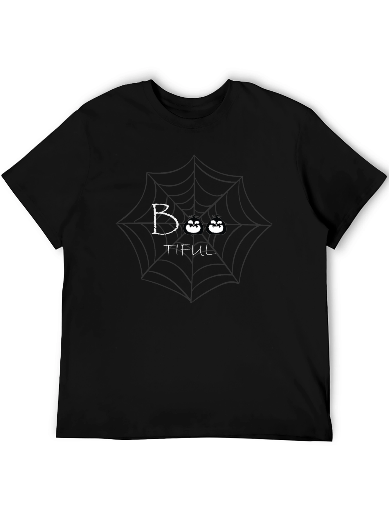Boo-tiful Halloween T-Shirt with Spider Web Design