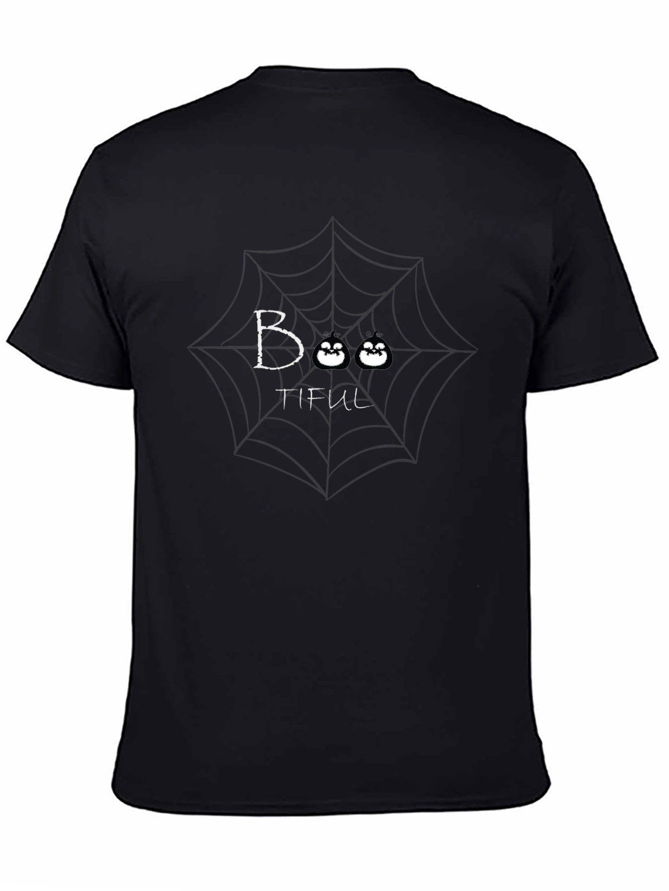 Boo-tiful Halloween T-Shirt with Spider Web Design