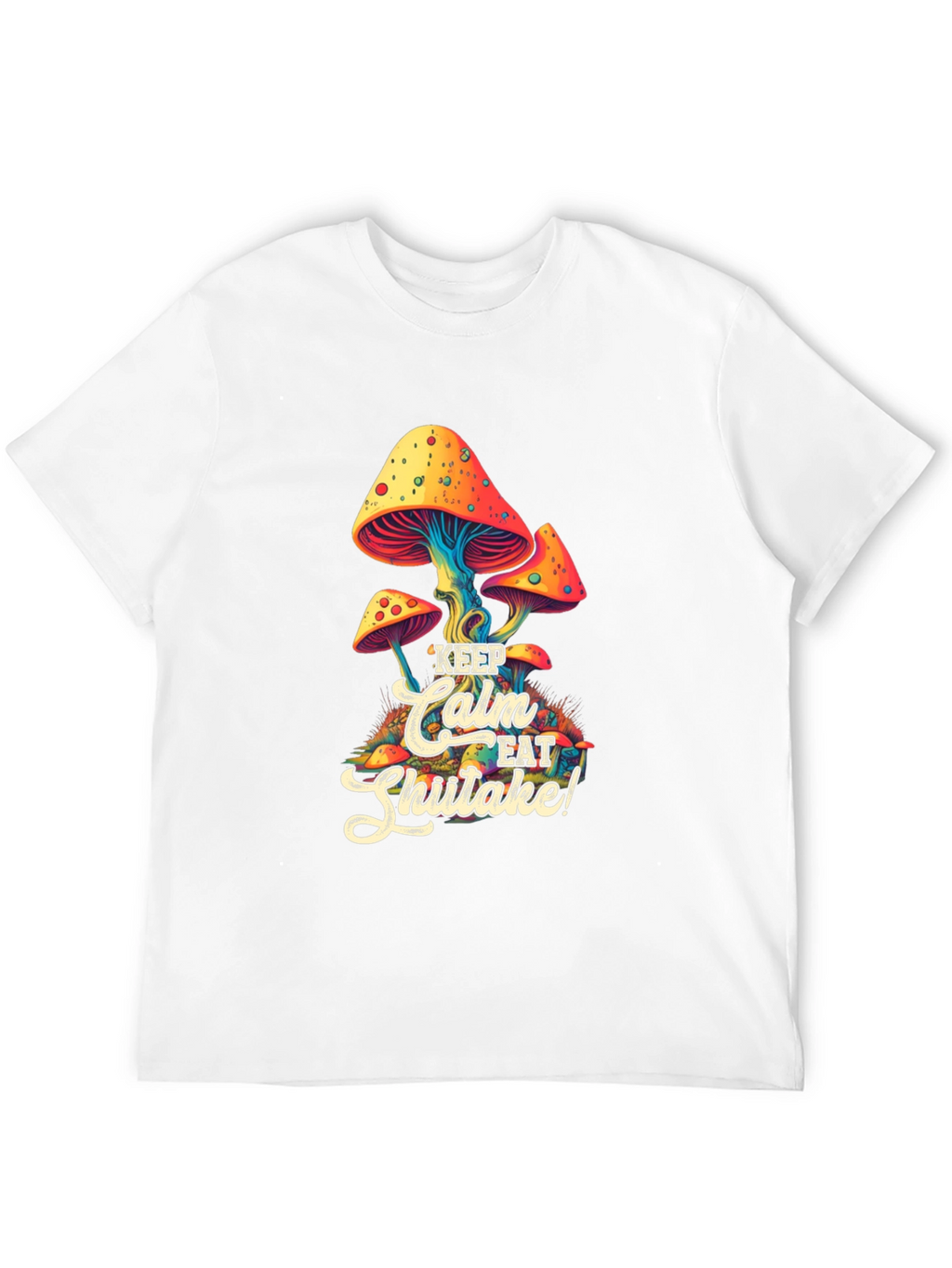 Keep Calm Eat Shiitake Mushroom Graphic Tee