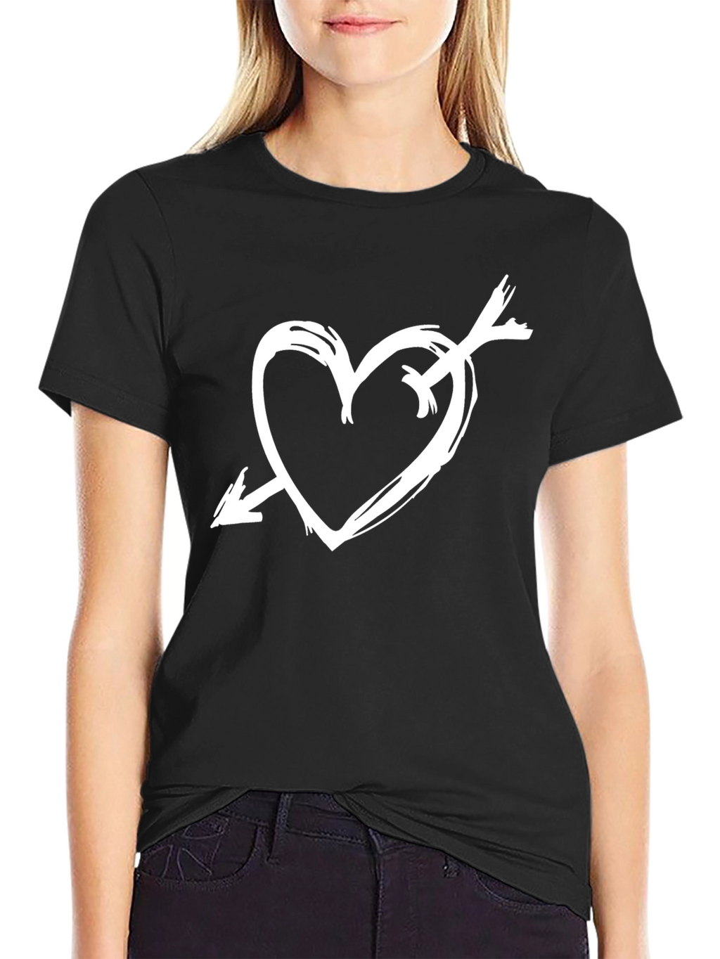 Heart Arrow Graphic Tee - Stylish Casual Wear