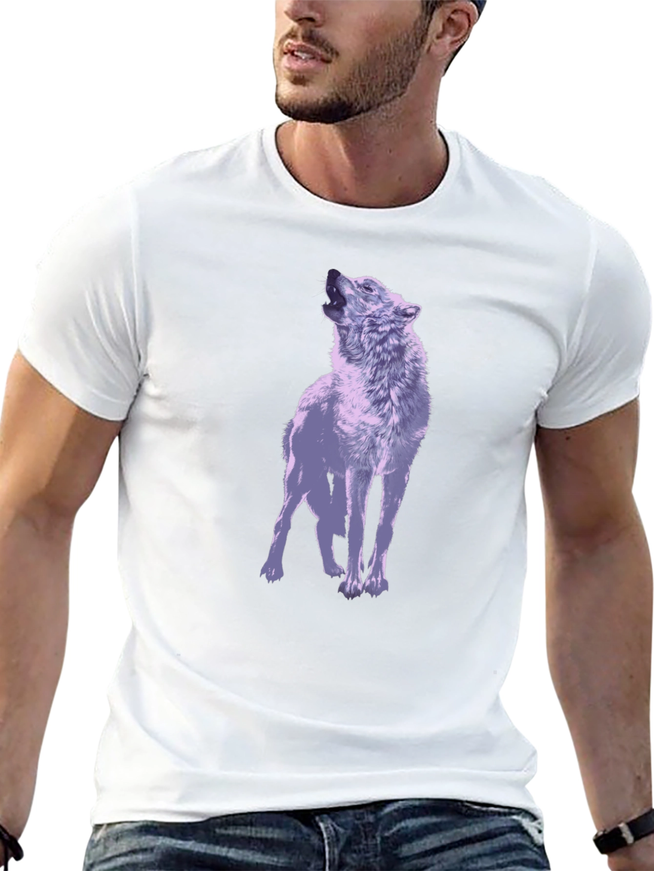 Wolf Graphic T-Shirt - Mens Black Tee