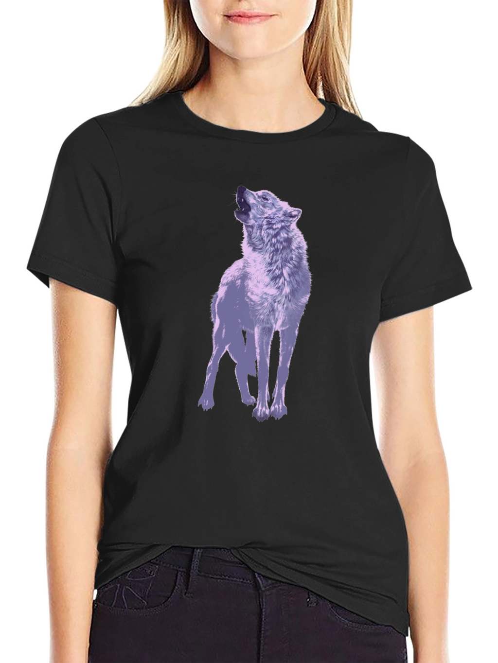 Wolf Graphic T-Shirt - Mens Black Tee