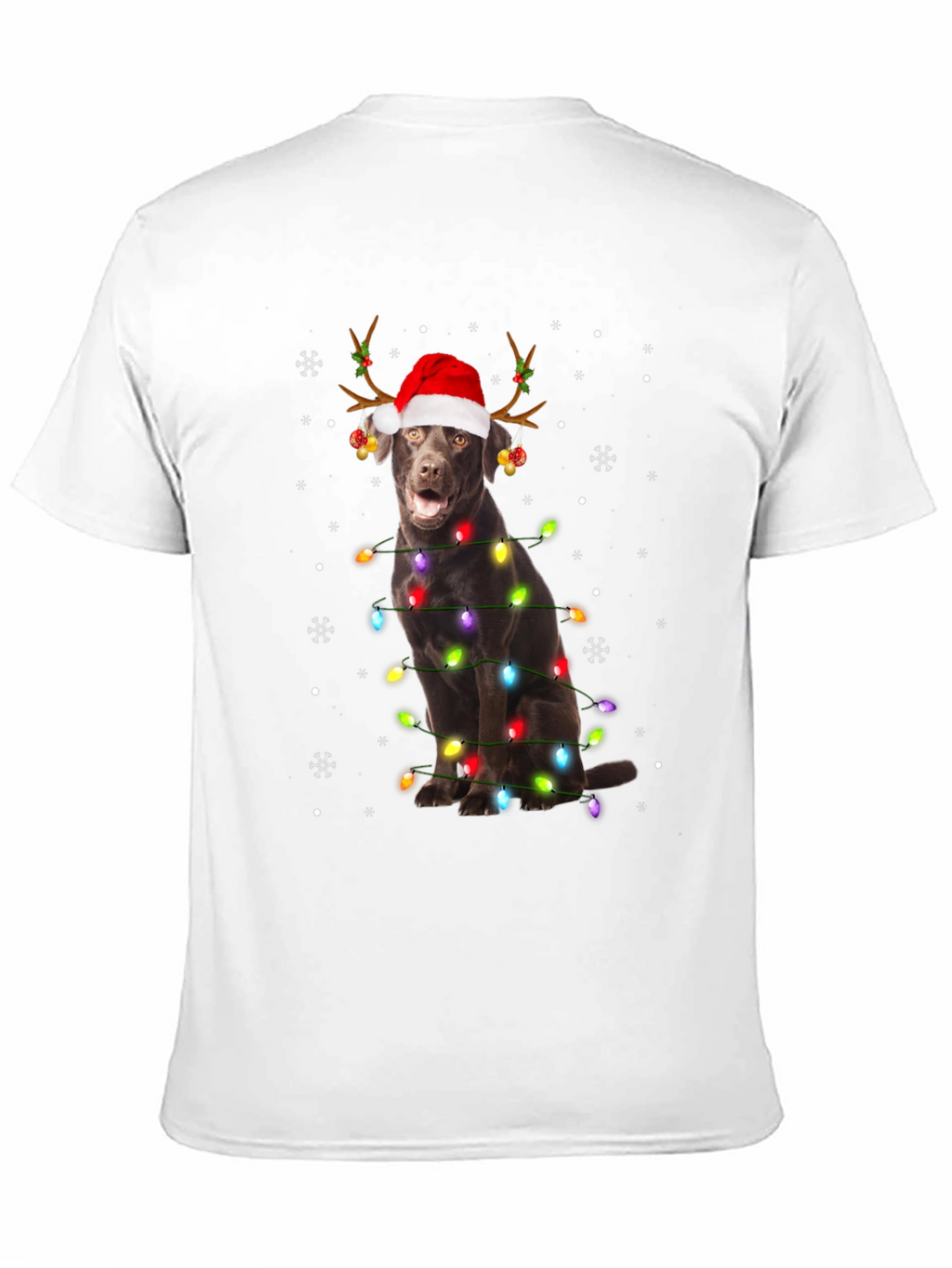 Festive Dog Christmas Lights T-Shirt