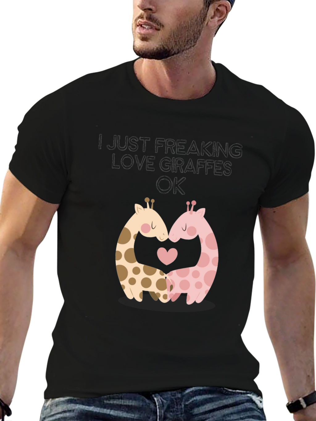 I Love Giraffes Graphic T-Shirt