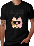 I Love Giraffes Graphic T-Shirt