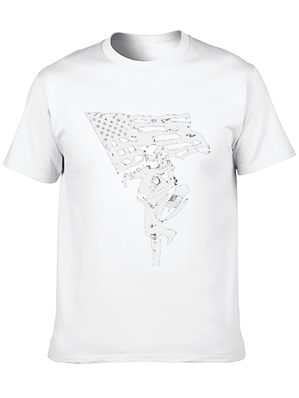 American Flag Astronaut Black T-Shirt