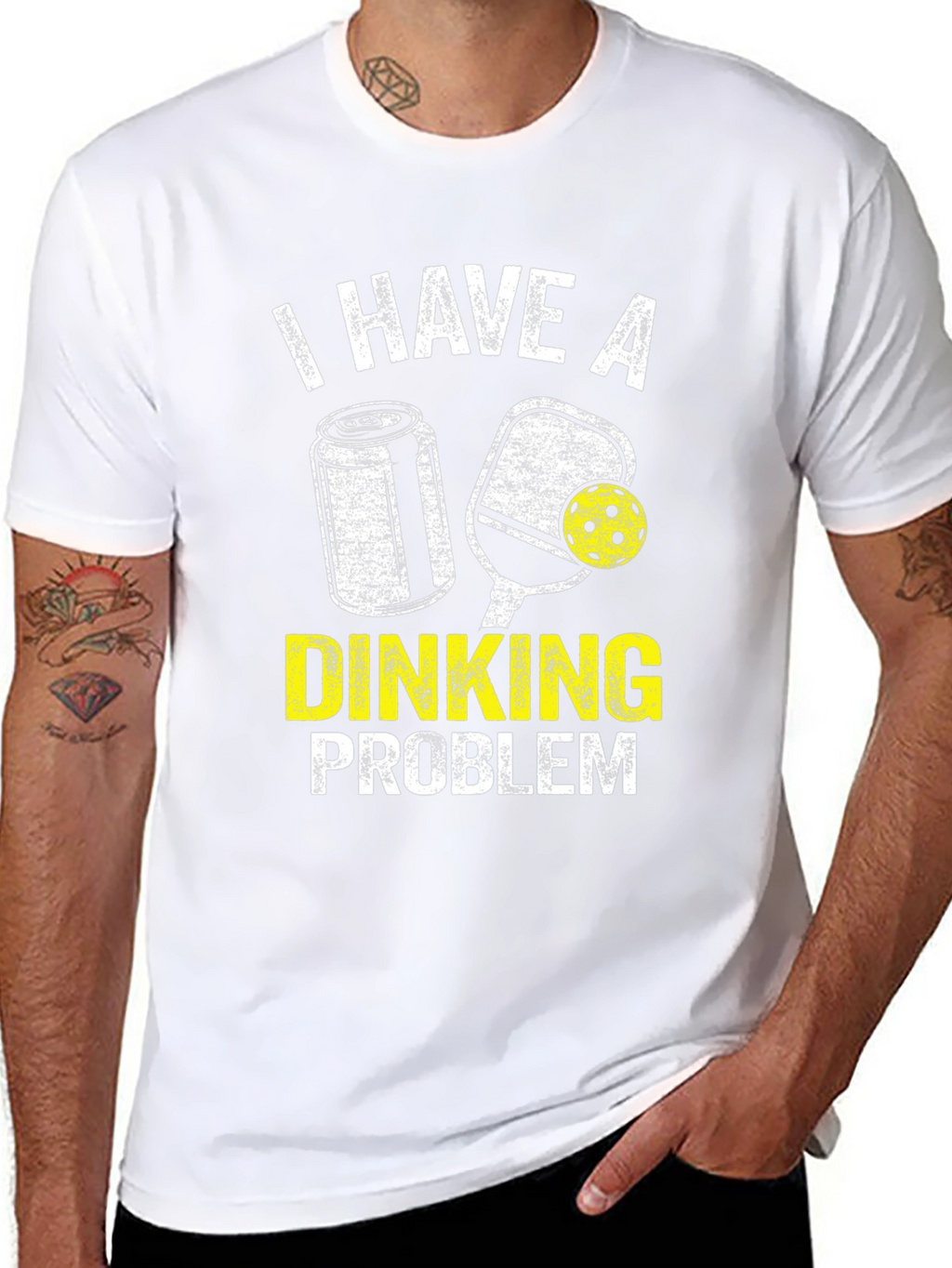 I Have a Dinking Problem Black Graphic Tee
