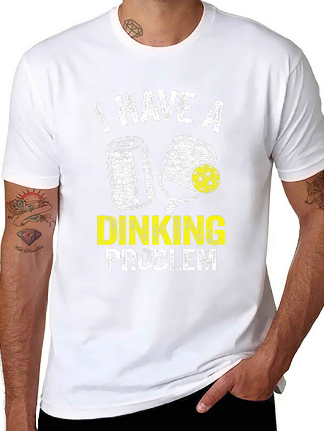 I Have a Dinking Problem Black Graphic Tee