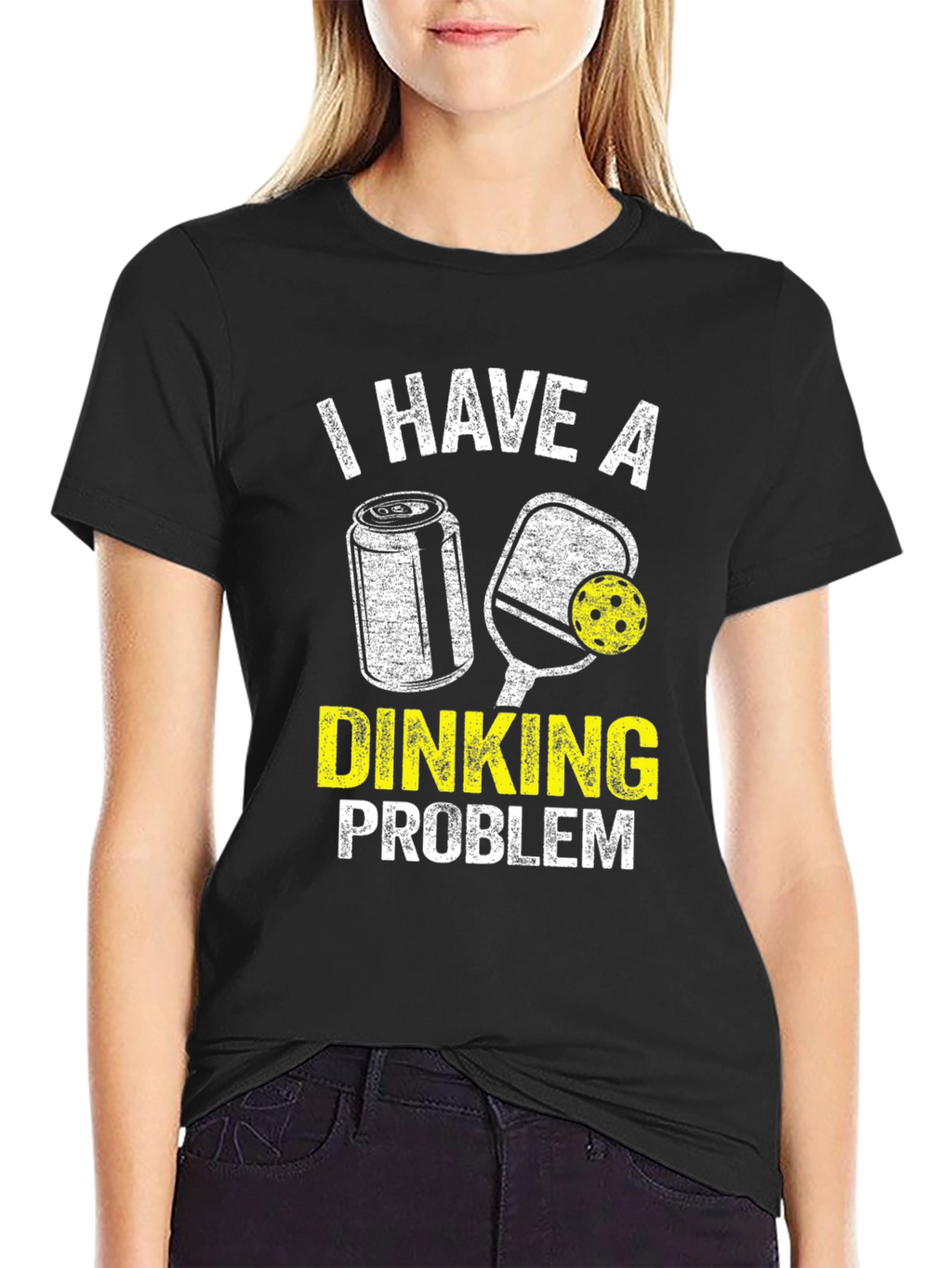 I Have a Dinking Problem Black Graphic Tee