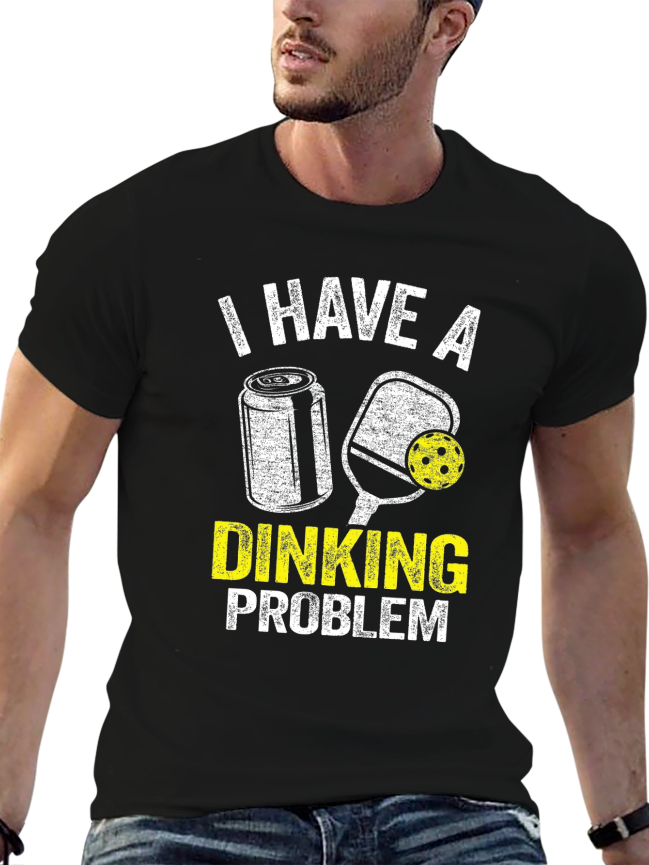 I Have a Dinking Problem Black Graphic Tee