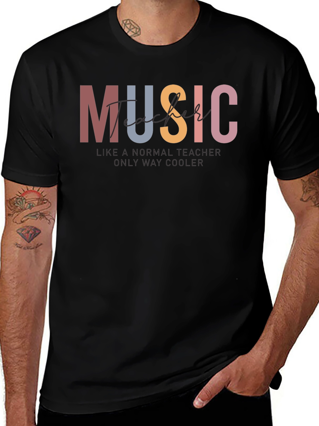 Music Teacher T-Shirt - Only Way Cooler Graphic Tee