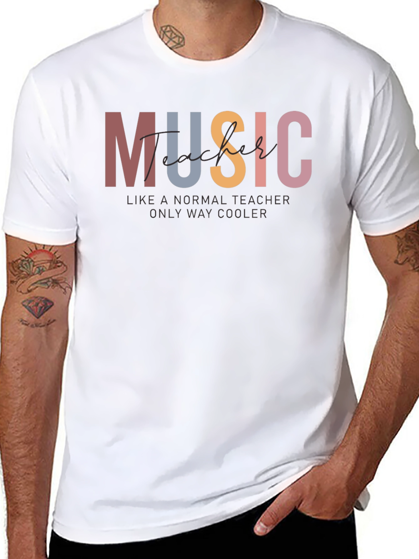 Music Teacher T-Shirt - Only Way Cooler Graphic Tee
