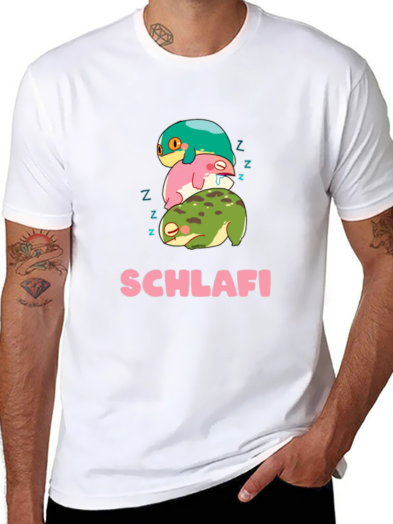 Schlafi Sleeping Frog Stack T-Shirt